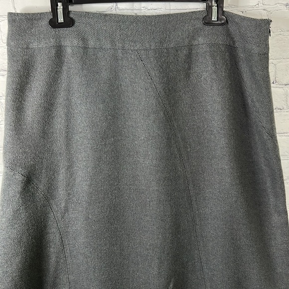 Eddie Bauer grey wool blend fully lined knee length school Sz 14 - Picture 3 of 6